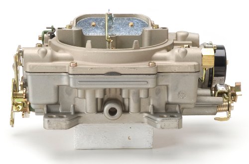 Edelbrock 1409 Performer Series 600 CFM Marine Carburetor, 4-Barrel, Electric Choke, Aluminum, 5-1/8 Inch, Grey