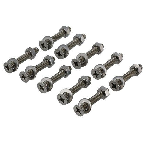 Us Cargo Control Airline-Style Track Fastener Pack, Package Of 10 Sets Of Bolts, Nuts, And Washers, Quickly Install And Secure L