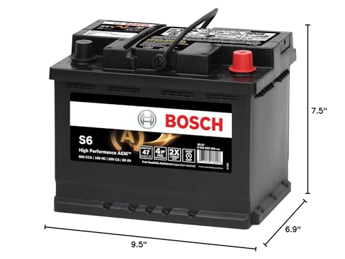 Bosch S6-47 High Performance Starter Battery for Vehicles - Reliable Power and Durability