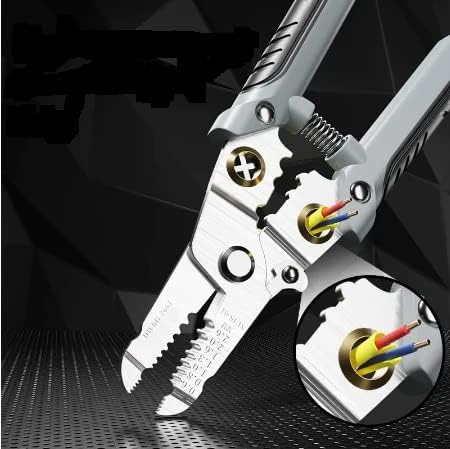 Wire Stripper And Crimping Tool For Electrician, Multifunction Stainless Steel Wire Puller Plier, 6 In 1 Cable Looping, Splittin