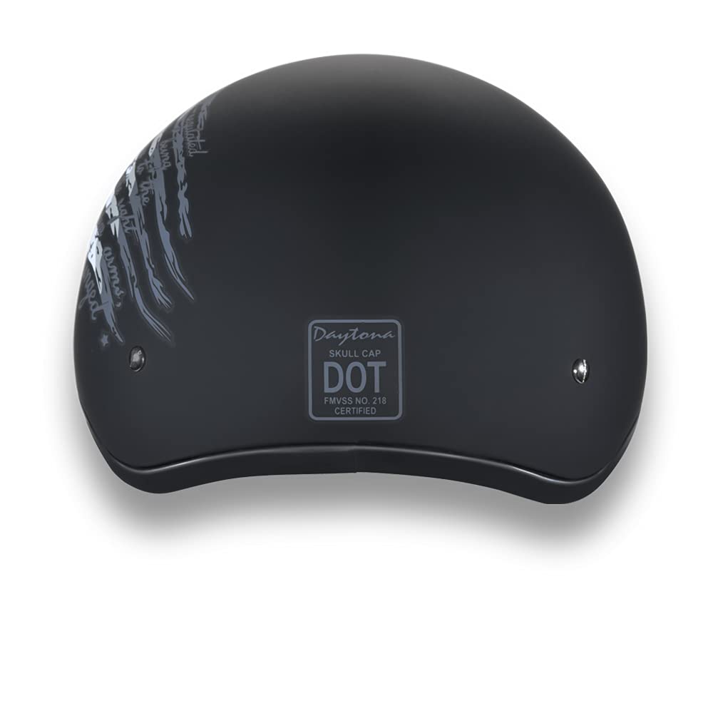 Daytona Helmets Half Skull Cap Motorcycle Helmet - Dot Approved [2Nd Amendment] [L]