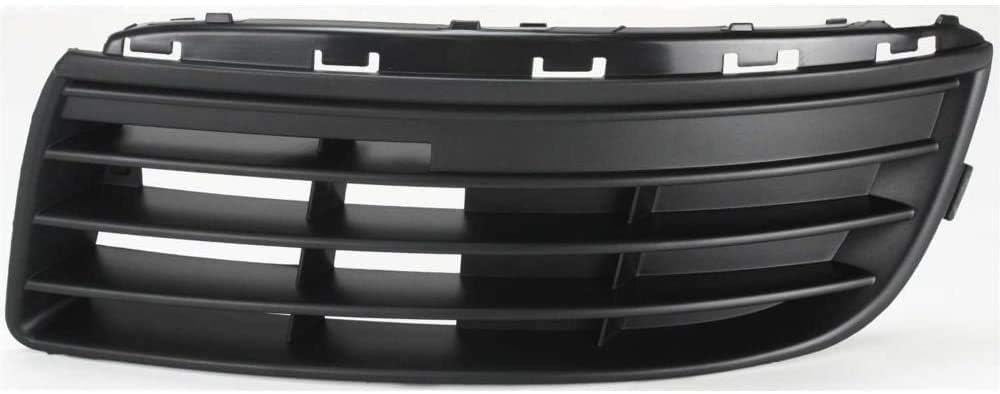 Dat Auto Parts Front Left Driver Side Bumper Cover Cover Grille Insert Trim Replacement For 2005-2010 Volkswagen Jetta Black Mol
