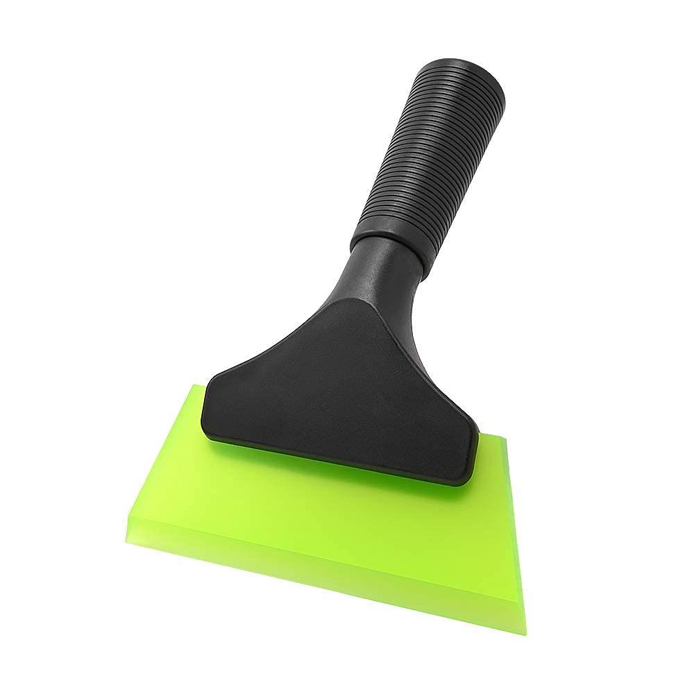 Foshio Small Squeegee With 5 Inch Green Rubber Blade Mini Wiper Window Tinting Tools For Mirror Glass Window Cleaner With Non-Sl