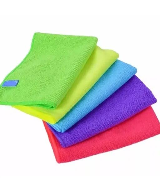 TDX 3 Microfiber Cleaning Cloths, 3 pcs 40x40cms 280GSM MultiColor. Highly Absorbent, Lint and Streak Free, MultiPurpose Wash 