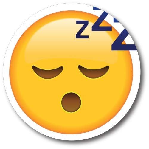 Magnet Me Up Sleeping Zzz Emoticon Magnet Decal, 5 Inch Round, Cute Self-Expression Decorative Magnet For Car, Truck, Suv, Or An