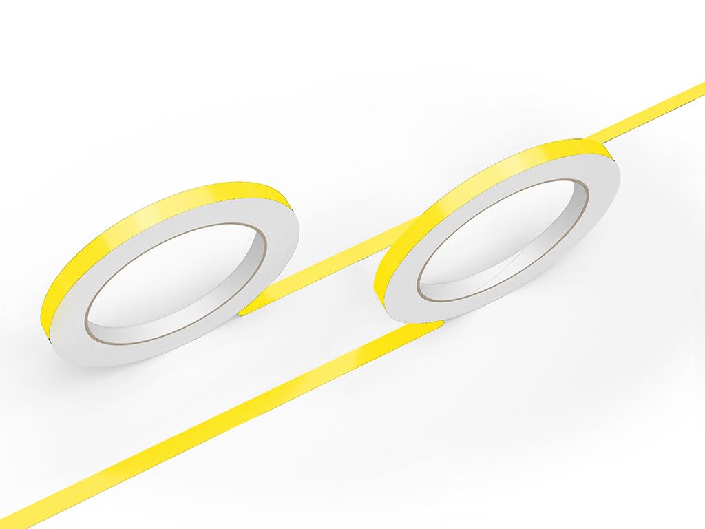 3M 50 Lemon Yellow Gloss Vinyl Pinstriping Tape - Vinyl Striping Lines Stickers, Striping (1In X 150Ft Roll)