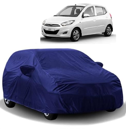 Carigiri Blue Car Body Cover For Hyundai I10(Triple Stitched,Mirror Pockets,Uv Resistant,Dustproof)(Models2007, 2008, 2009, 201