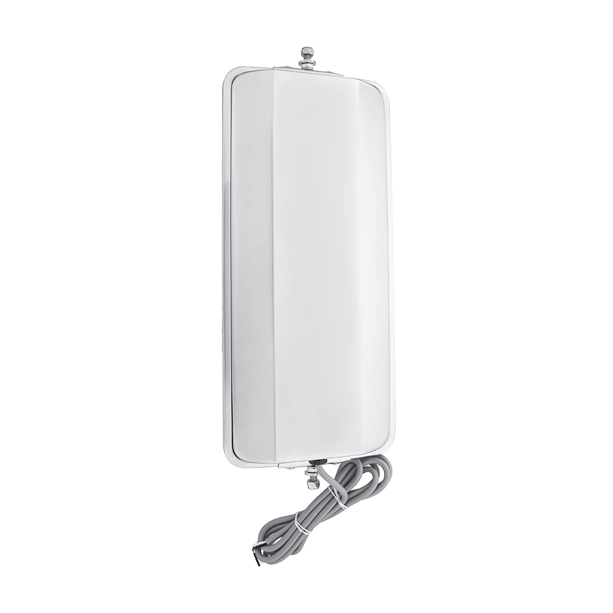 United Pacific Heated Stainless Steel West Coast Mirror 7" x 16" - Silver for Peterbilt Kenworth Freightliner