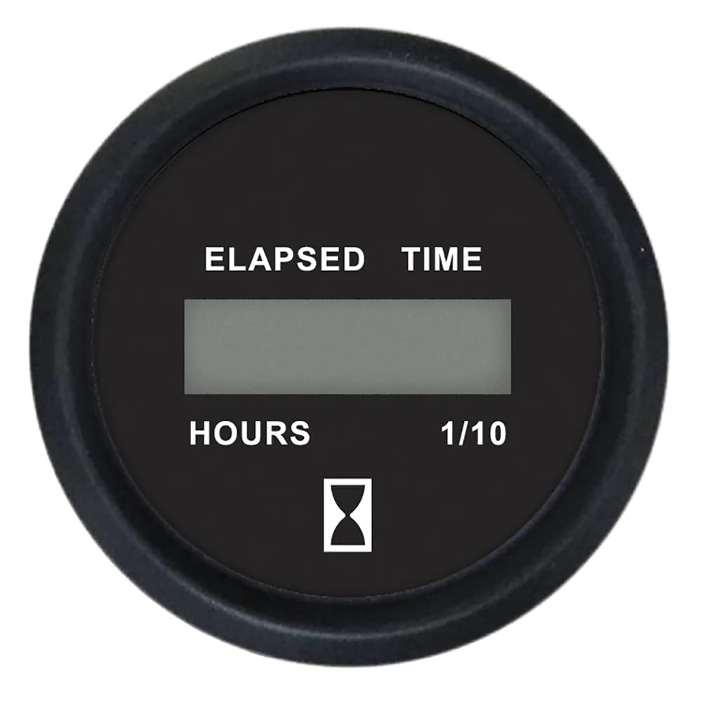 Faria 12835 Euro 2 Hourmeter Gauge Digital - 12-32 VDC, 2