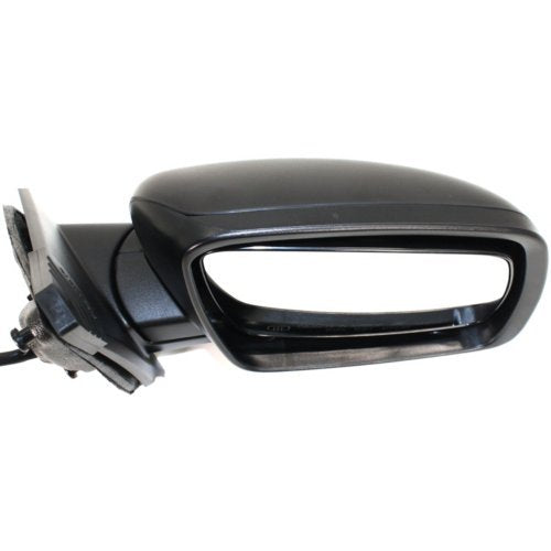 Kool Vue Mirror Compatible with 2009-2015 Dodge Journey Passenger Side Manual Folding, Heated, Textured Black, Power Glass