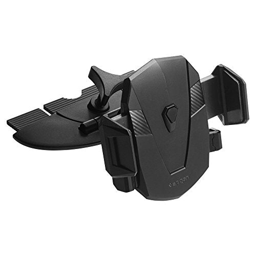 Spigen Cd Slot Car Mobile Holder [One Touch][Stable Hold][360 Rotational] Compatible With Most Smartphone Devices(Ts23)  Black