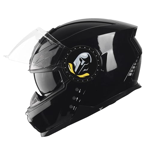 Steelbird Bluetooth Full Face Isi Certified Helmet For Men With Inner Smoke Sun Shield | Sbh40 7Wings (Medium 580 Mm, Matt Blac