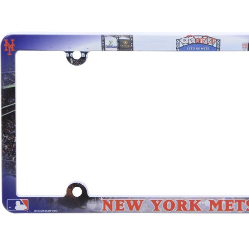 WinCraft New York Mets Plastic License Plate Frame, 12"x6", Official Team Colors