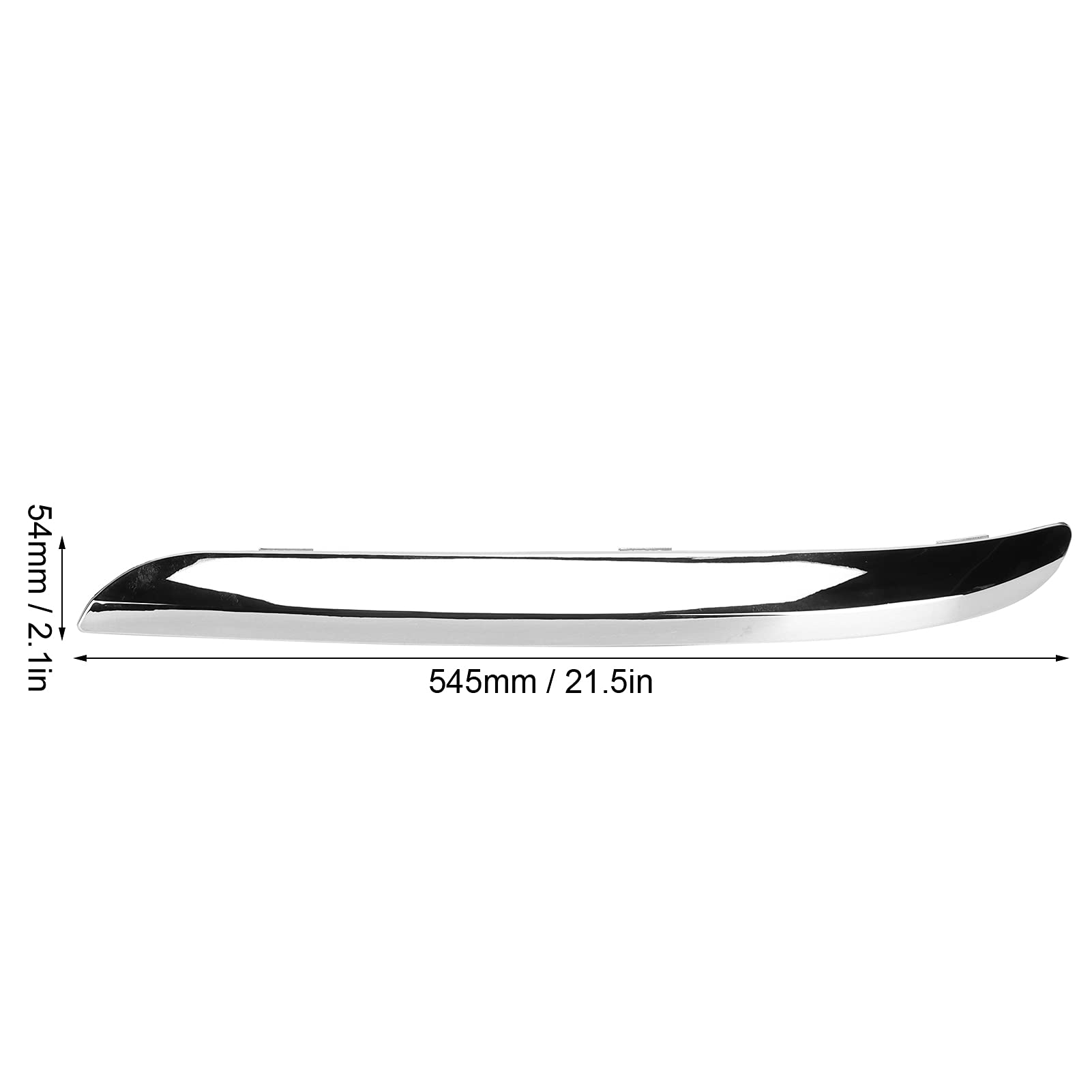Front Bumper Molding, Qiilu Front Bumper Molding, Chrome Front Bumper Molding Trim Left Side Replacement For Chrysler 300 68127941Ab