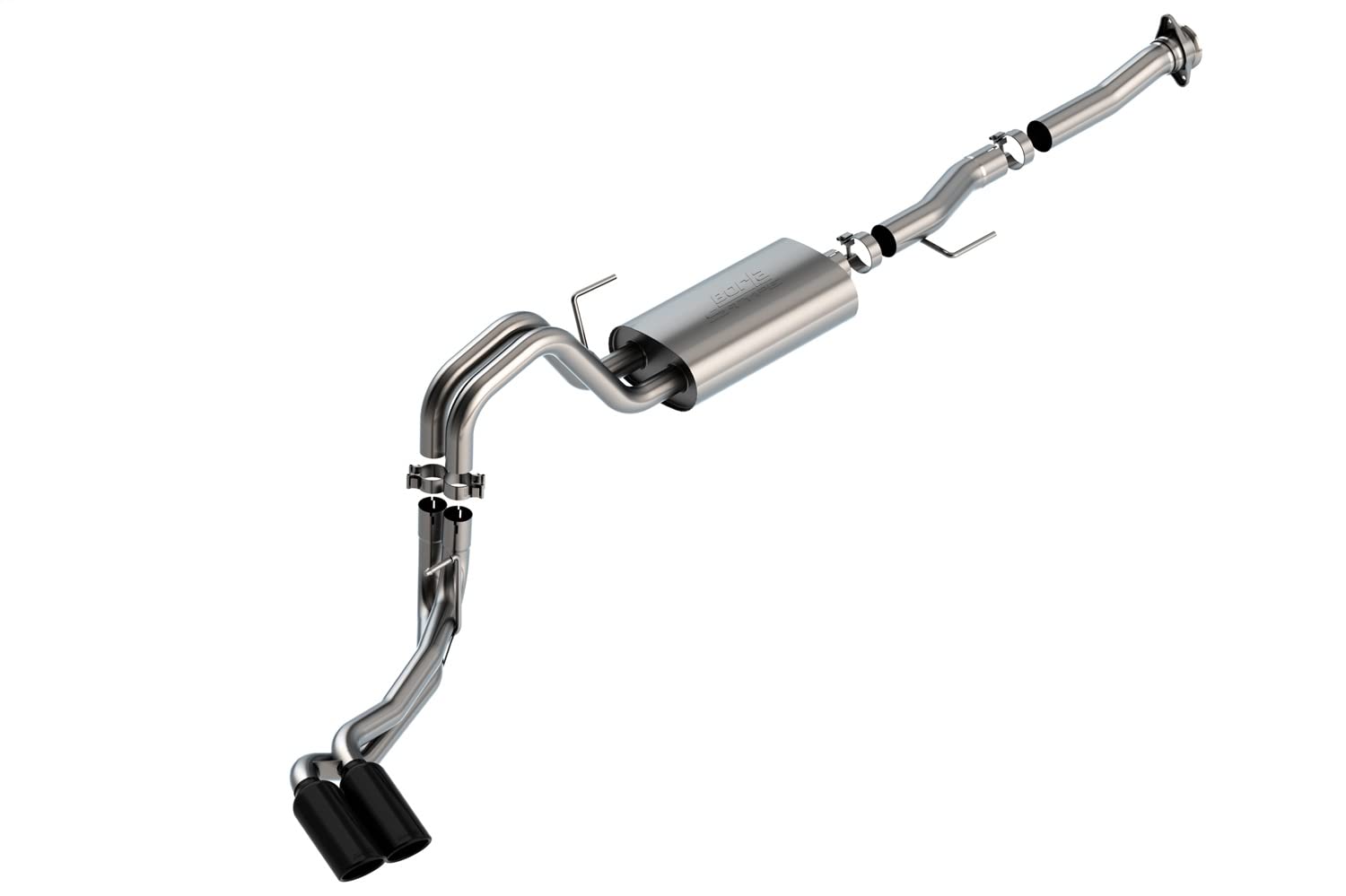 Borla F-150 2021 5.0L 2Dr Rc Sb (122.8 Wb) Xl/Xlt 3/2.25 Dse Cat-Back S-Type Black Chrome Tips - 140876Bc