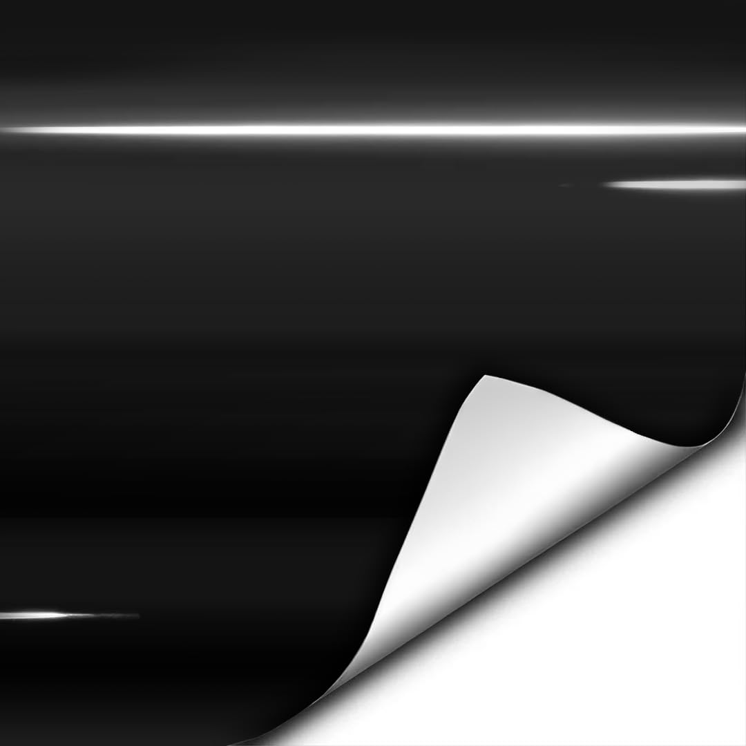Vvivid Gloss Black Vinyl Wrap Adhesive Film 2Ft X 5Ft Air Release Decal Sheet