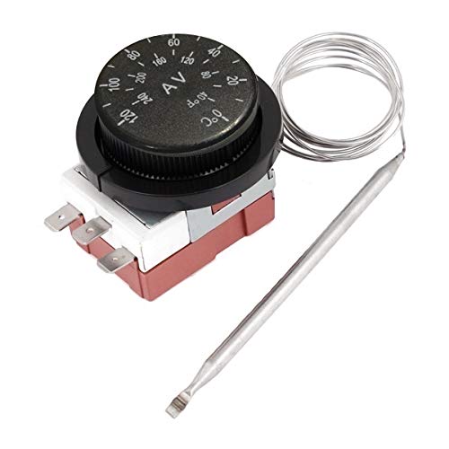 American Volt 32-248'F Dial Adjustable Electric Radiator Cooling Fan Thermostat Controller Switch Universal 12 Volt Water Coolan