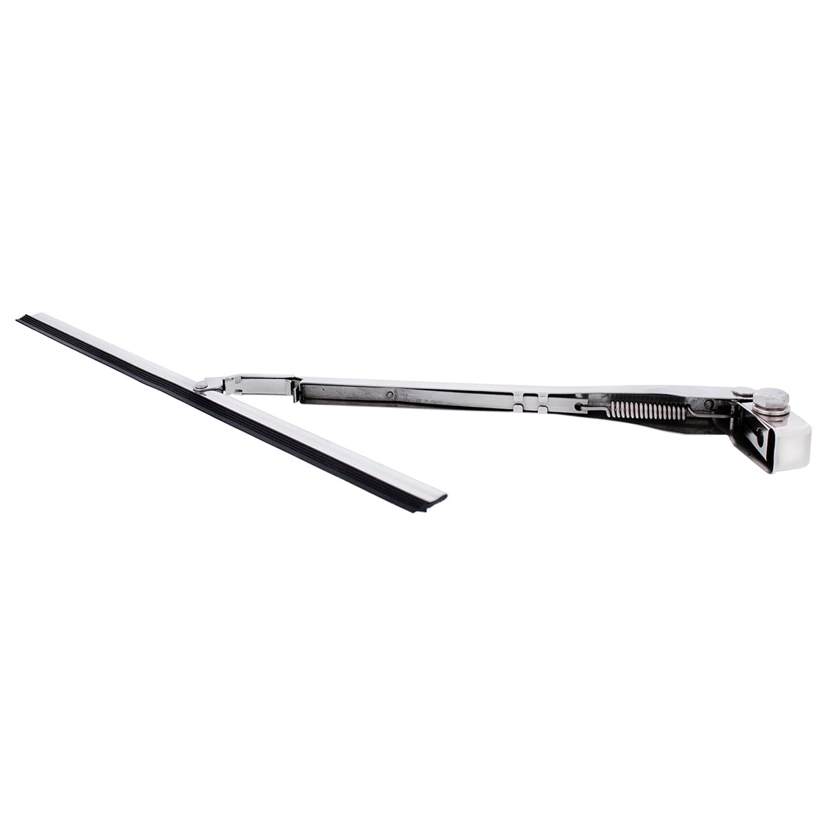 United Pacific A7022 Polished Stainless Steel Wiper Blade/Arm Set W/9-Inch Blade & 7  Inch Arm, Plug-In Style, Trimmable Blade -