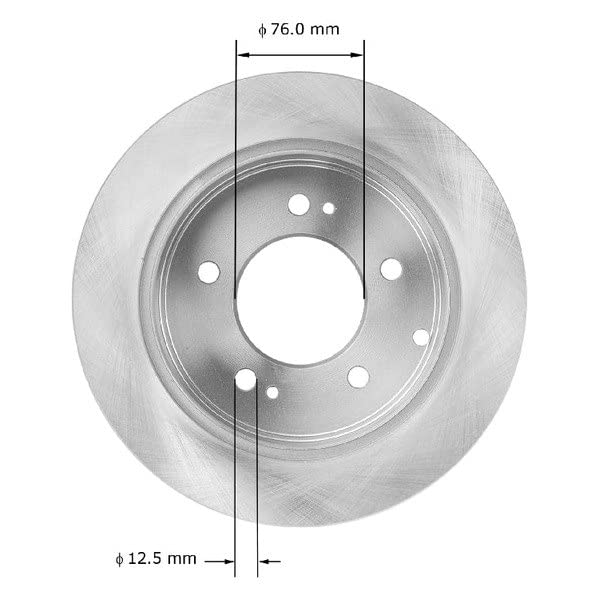 Bendix Premium Prt5998 Rear Brake Rotor For Kia Forte 2013-2010, Forte Koup 2013-2010, Soul 2013-2010