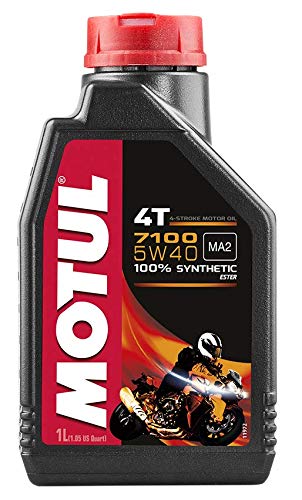Motul 104086-CS 7100 4T Synthetic Oil(5W40 1-Liter), 1 l, 4 Pack