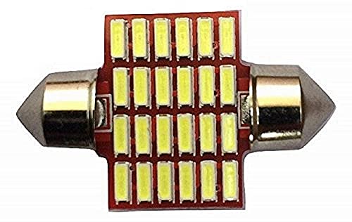 Cloudsale 24 Smd Led Interior Car Roof Light Universal For Car (White, Size 32Mm) (5W)