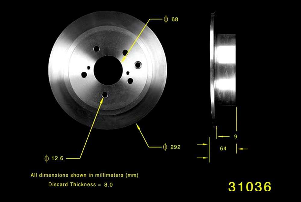 Bendix Premium Prt1594 Rear Brake Rotor For Infiniti Q45 1996-1990