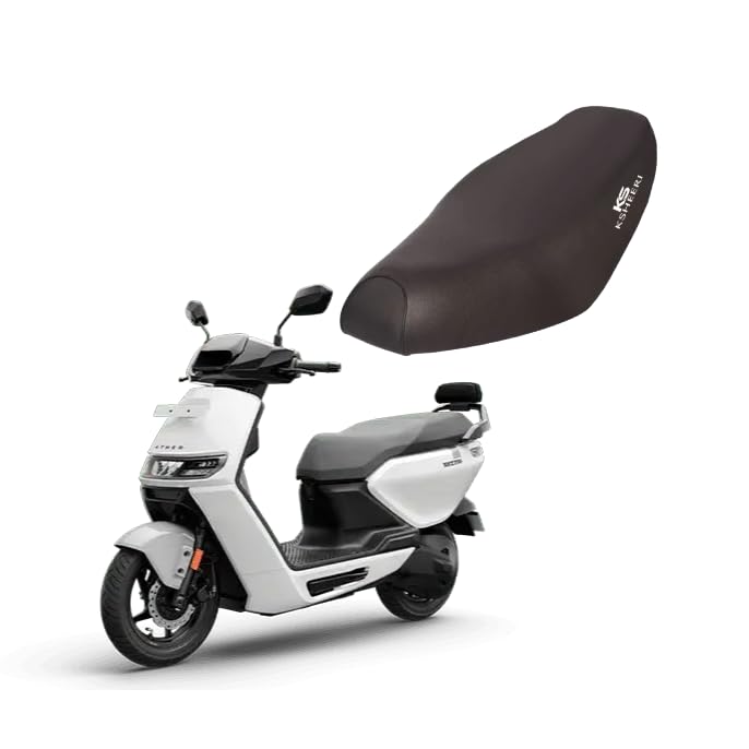 Ksheeri Ather Rizta Seat Cover Protect From Rust And Dust Pu Leather Waterproof Durable Seat Cover For Your Scooter (Black)
