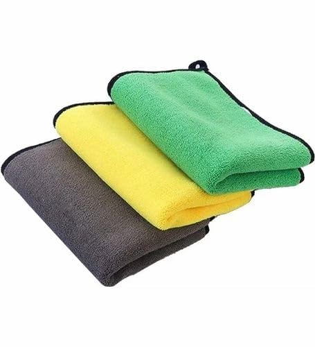 ChumsPet 400 GSM Microfiber Cleaning Cloth Coral Fleece Soft and Smooth Multipurpose Towel for Home Kitchen Car Bike Glass Mirro