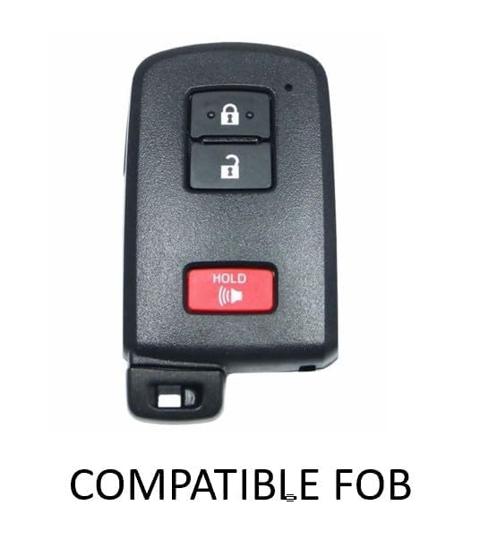 AJT DESIGN Key Fob Case for Tacoma, Tundra, 4Runner - Rugged Quicksand PC-ABS Shell, Model 00115, Push Button Start, Made in the USA