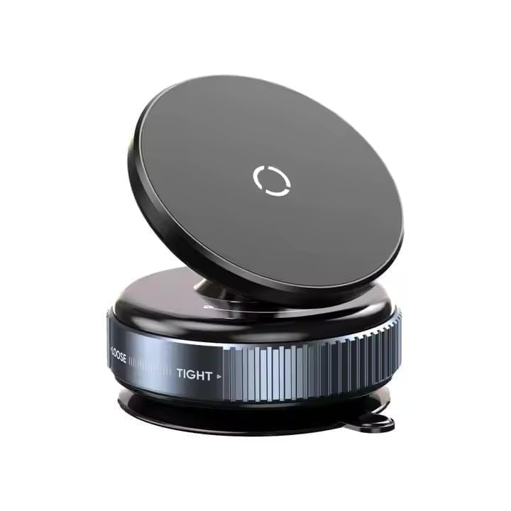 360 Vacuum Magnetic Car Phone Mount, Strong Suction Cup Phone Holder, HandsFree Mobile Stand for Car Dashboard, Windshield, Gym