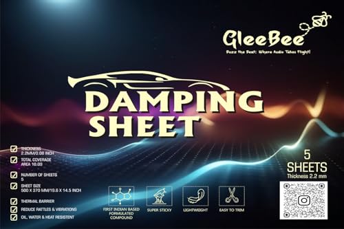 Car Damping Sheet  Gleebee (Silver Shield, 370*500 Mm Sheet 2.2 Mm10.09 Sqft)5 Sheet