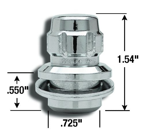 Gorilla Automotive 73631T Toyota O.E. Wheel Locks, Chrome, 12mm x 1.50 Thread Size