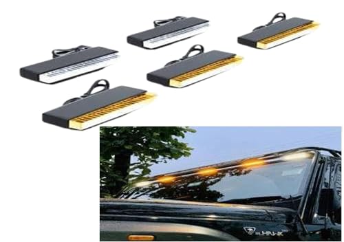 G13 Ufo Roof Marker Led Lights For Cars, Trucks, Or Suv 4 X 4 Thar (Ufo (3Amber,2White))