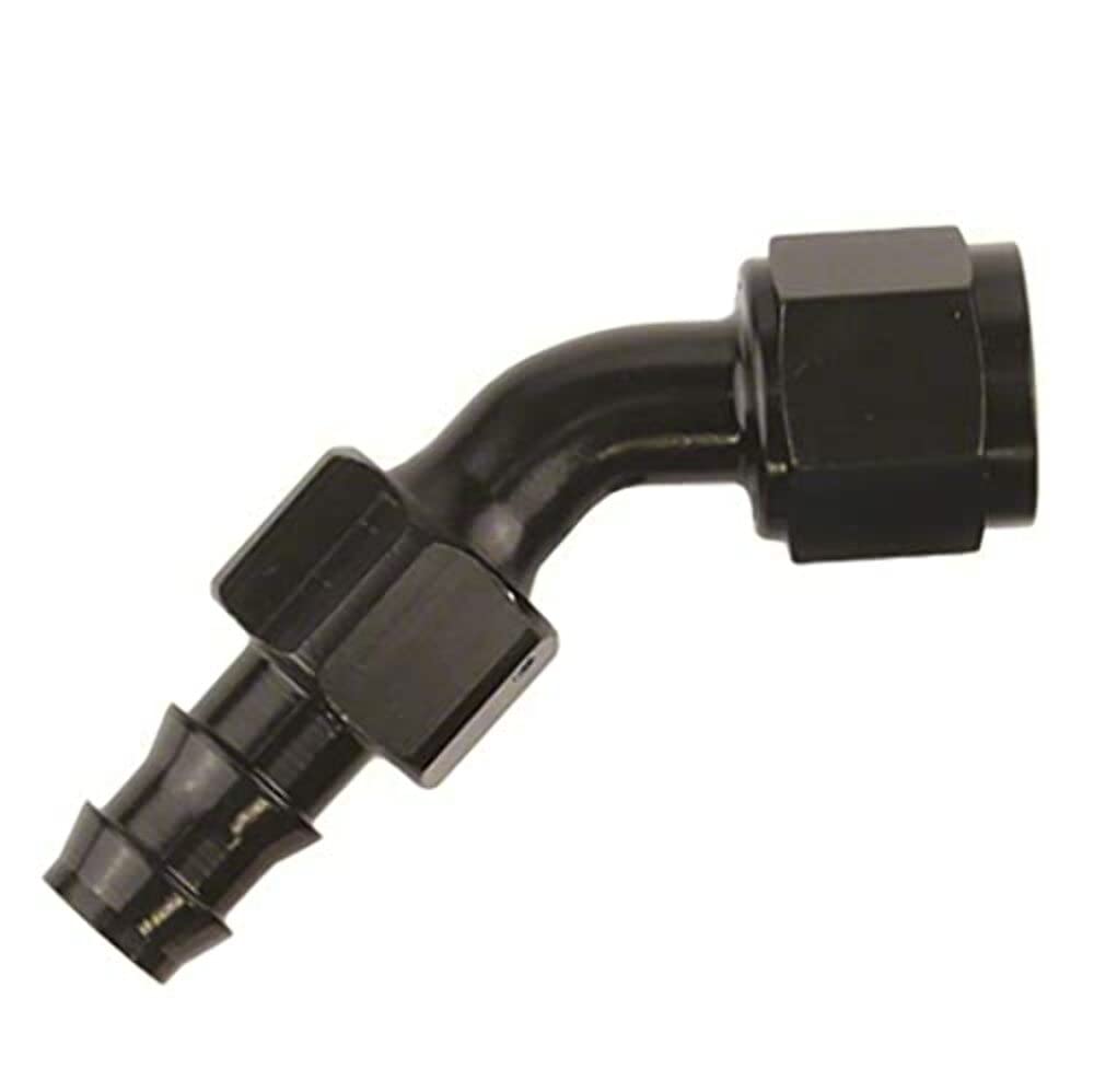 Speedfx 520445Bk -4An X 45 Blk Push-On Hose End
