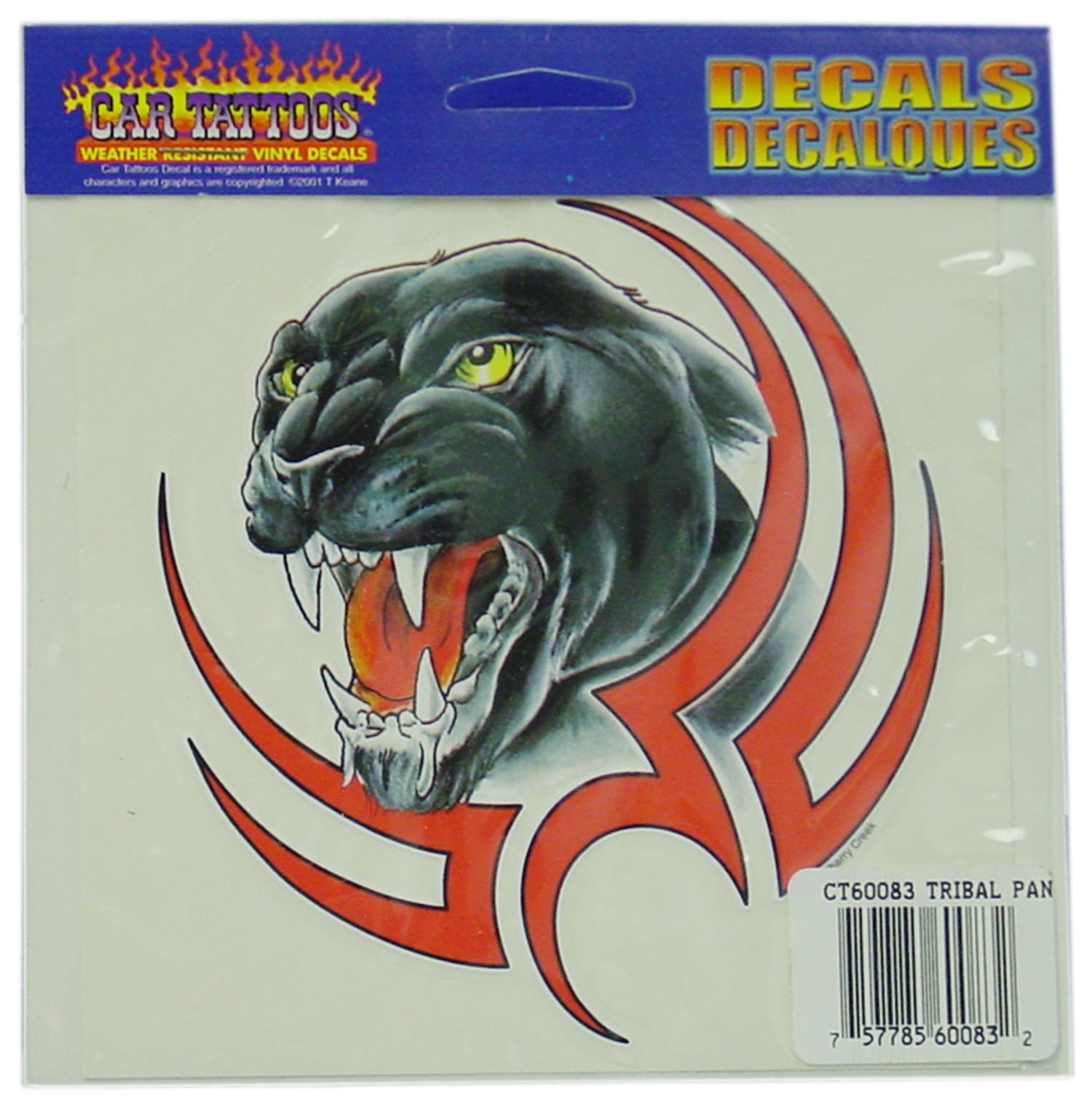 CAR TATTOOS  TRIBAL PANTHER WEATHER RESISTANT VINYL CAR DECAL