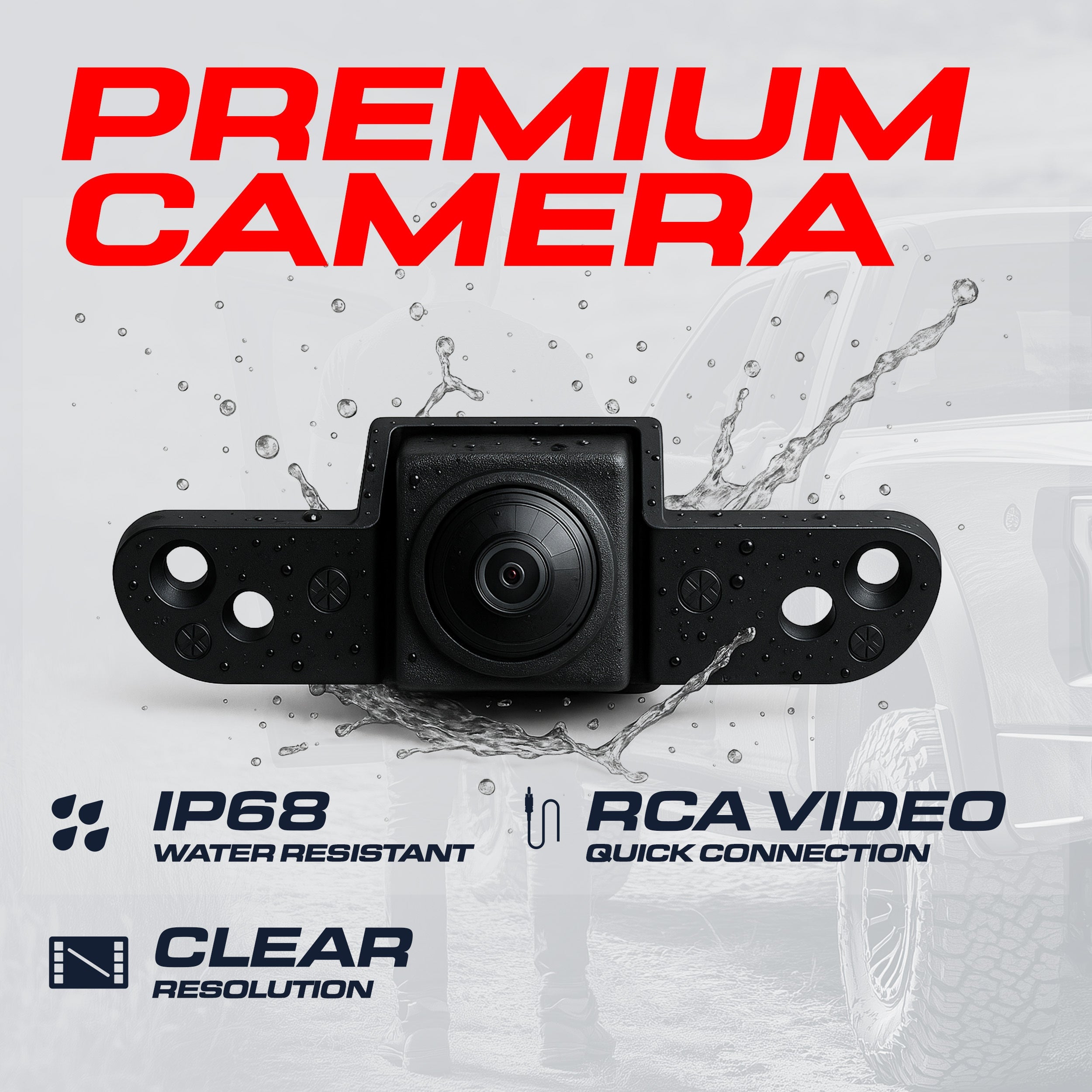 Dodge Dakota (1997-2011) Chrome Replacement Tailgate Bezel with Backup Camera