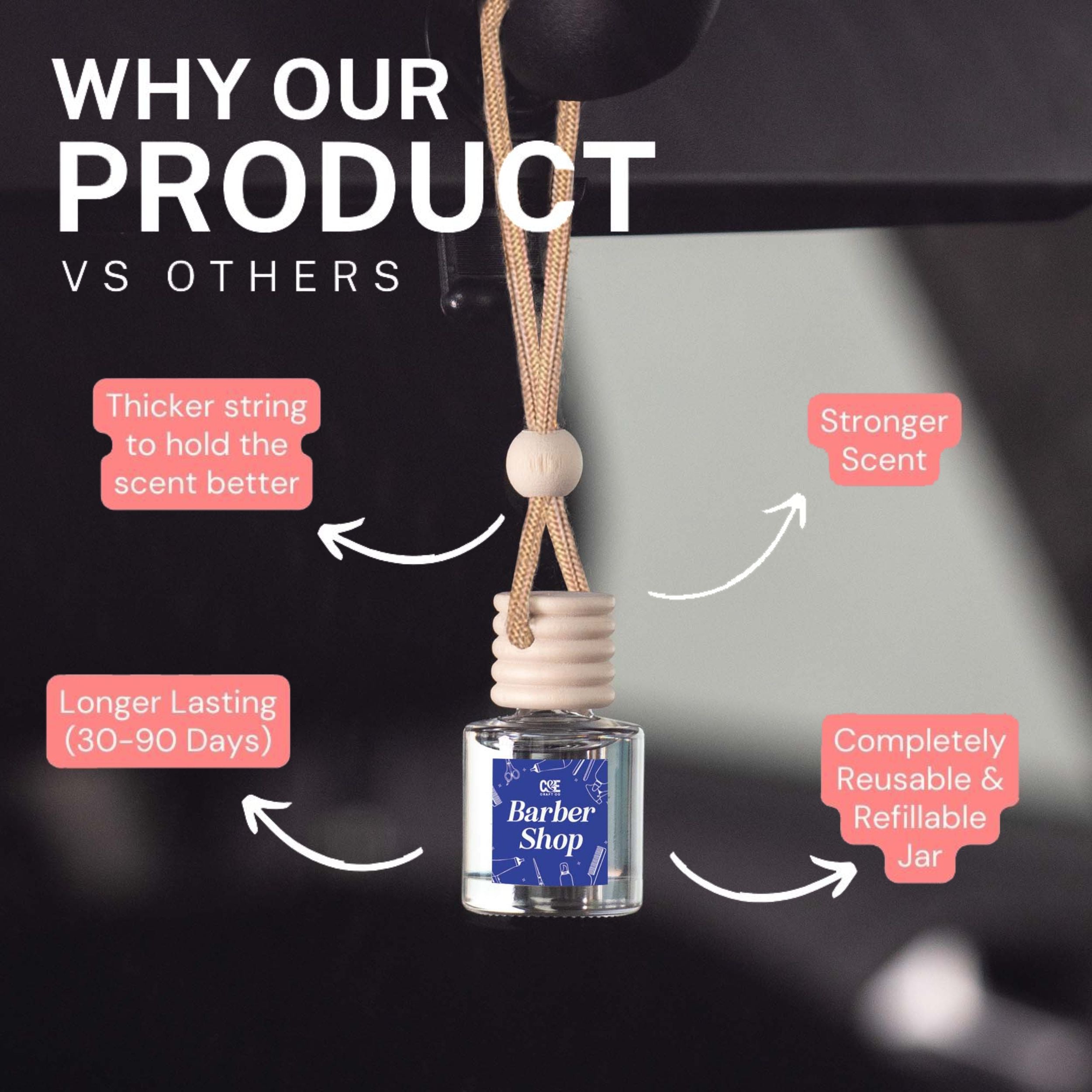 Sparkling Champagne Scented Car Freshener