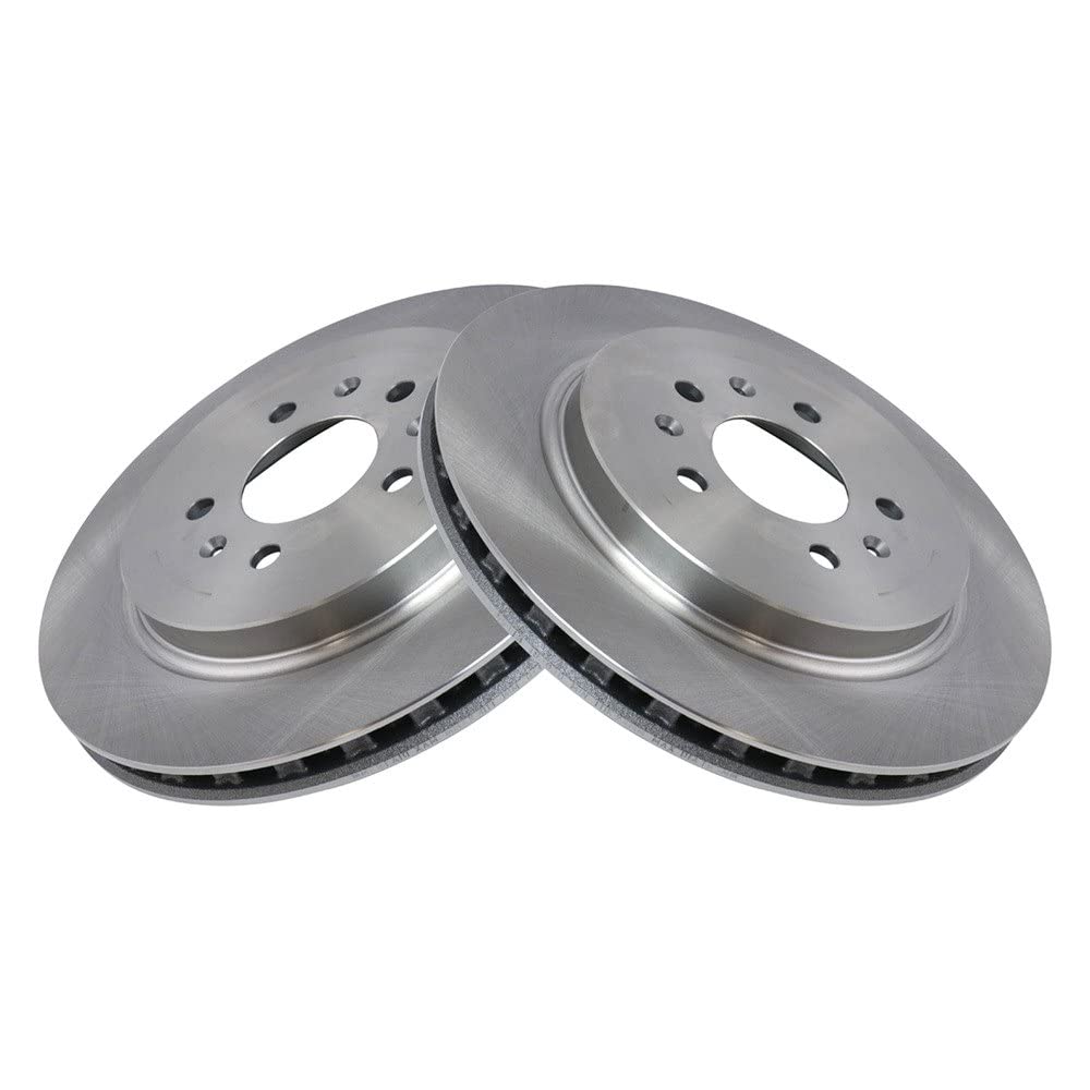 Trq Rear Brake Rotors Set Vented Compatible With 2006-2007 Cadillac Cts 2005-2011 Sts
