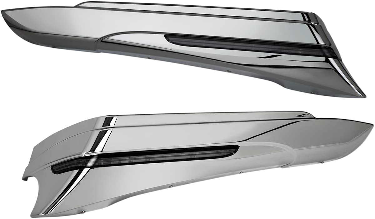 CIRO 40110 Chrome Saddlebag Extensions - One Size, ABS Material