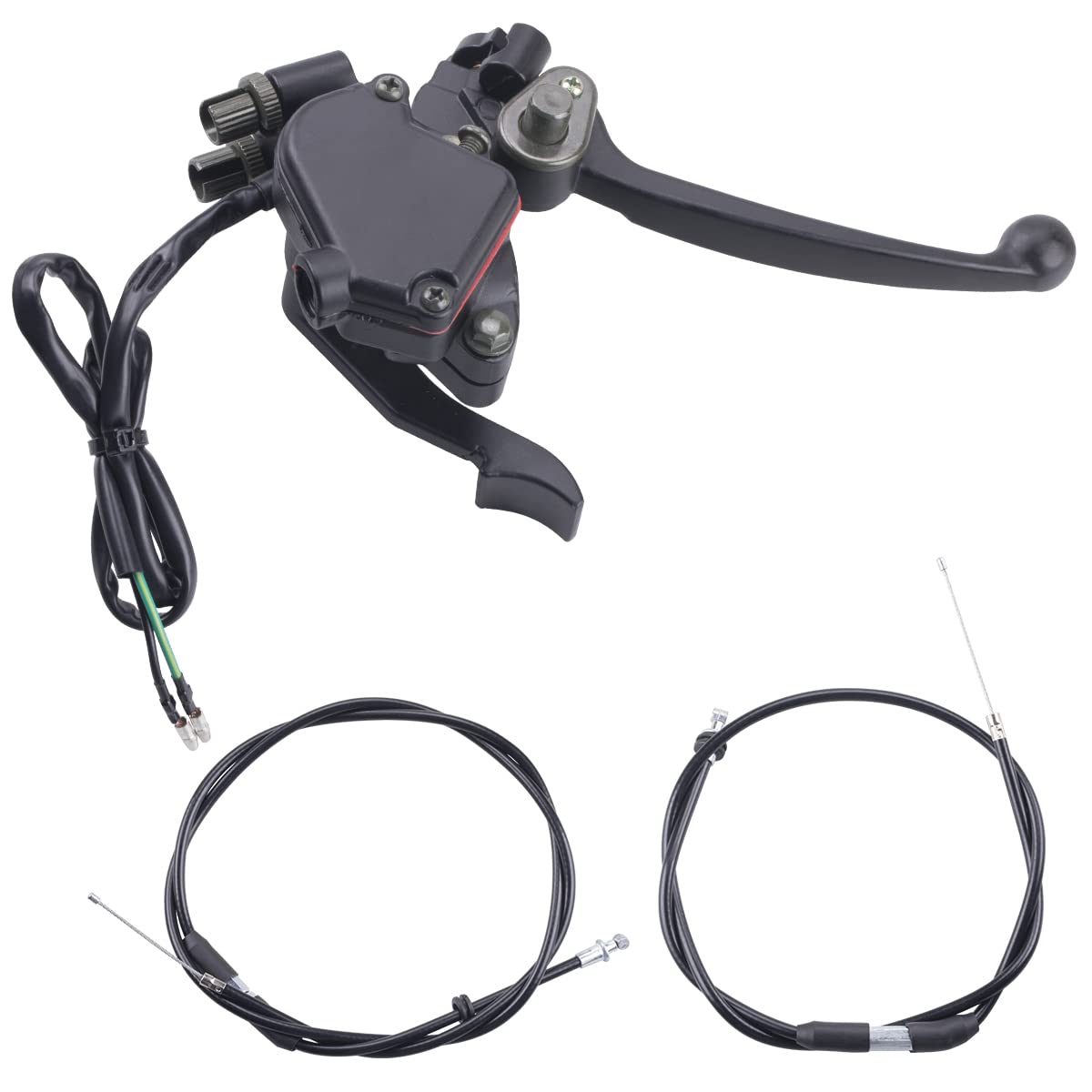 MRELC 7/8'' Thumb Throttle with Dual Brake Lever Assy 50 & 90cc throttle cable Compatible with 50cc 90cc 150cc 250cc ATV Quad Ro