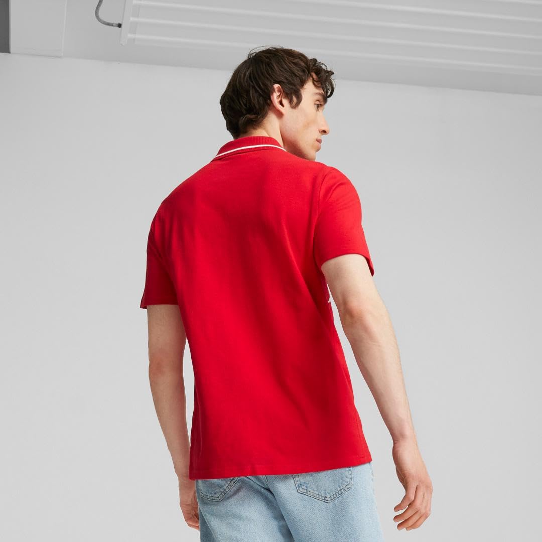 PUMA Men's Standard Ferrari Race Polo, Rosso Corsa AH23, Small