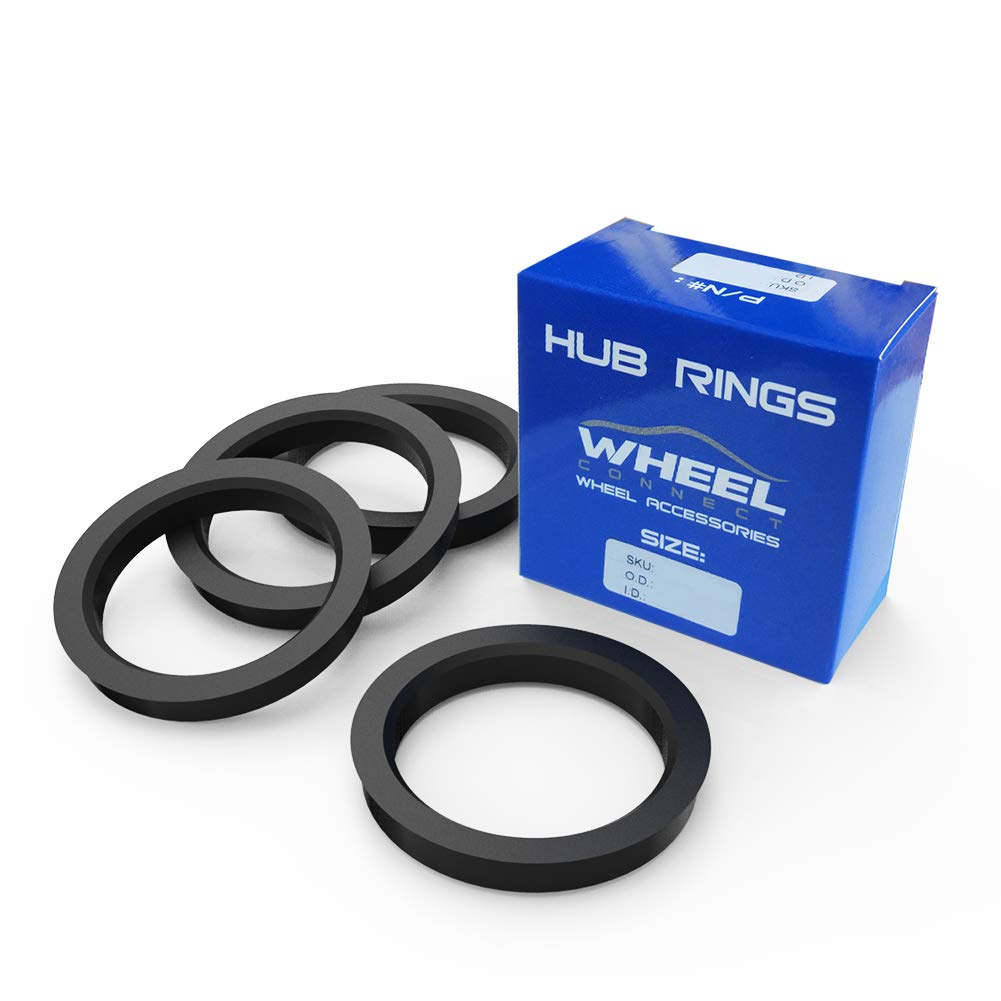 Wheel Connect Hub Centric Rings, 741 To 561, Set Of 4, Abs Plastic Hubrings, Od:74 -Id:5615 (561) Mmp