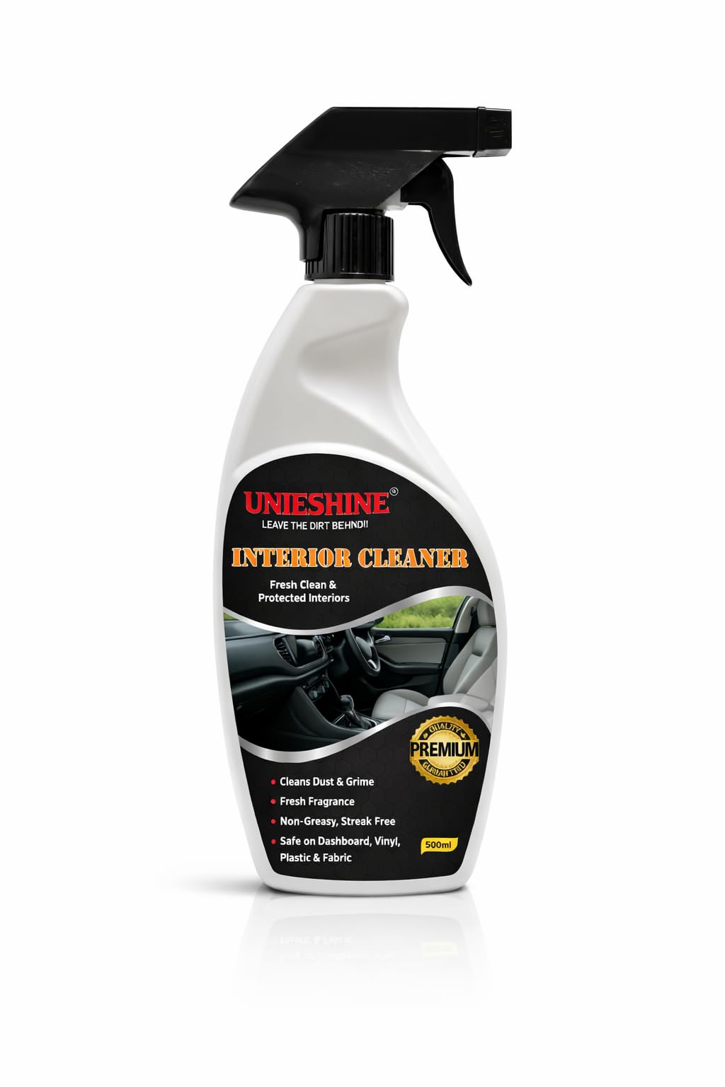 Unieshine Plvr Car Interior Cleaner 500Ml  Plastic, Leather, Vinyl & Rubber Cleaner | Dashboard & Car Seat Cleaner | Essential 
