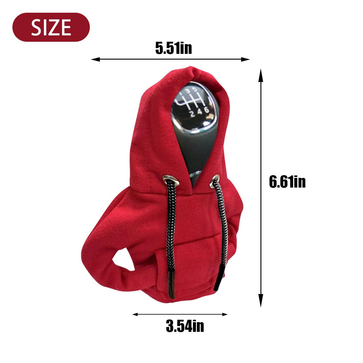 Joycourt 2Pcs Car Gear Shift Cover, Winter Warm Fashionable Hoodie Car Shift Knob, Auto Decor Interior Accessories Shift Knob Fo