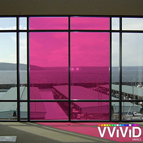 VViViD Vinyl Window Tinting Sheets - Transparent Colorful Pink, 1.49ft x 5ft, Model vvclrtintflmpnk_17