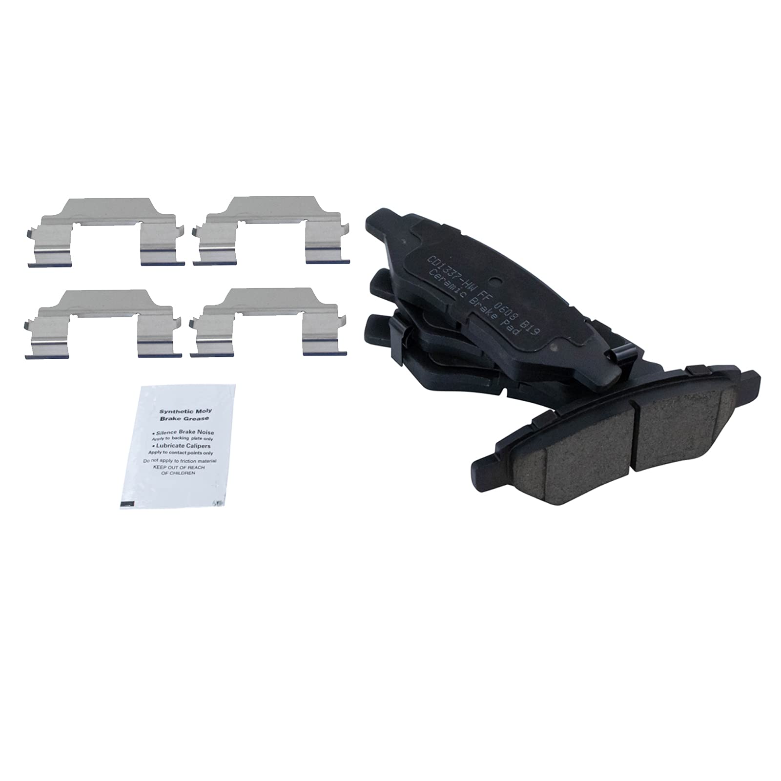 TRQ Rear Brake Pads Ceramic Compatible with 2008-2014 Cadillac CTS 2010-2016 SRX 2010-2015 Chevrolet Camaro