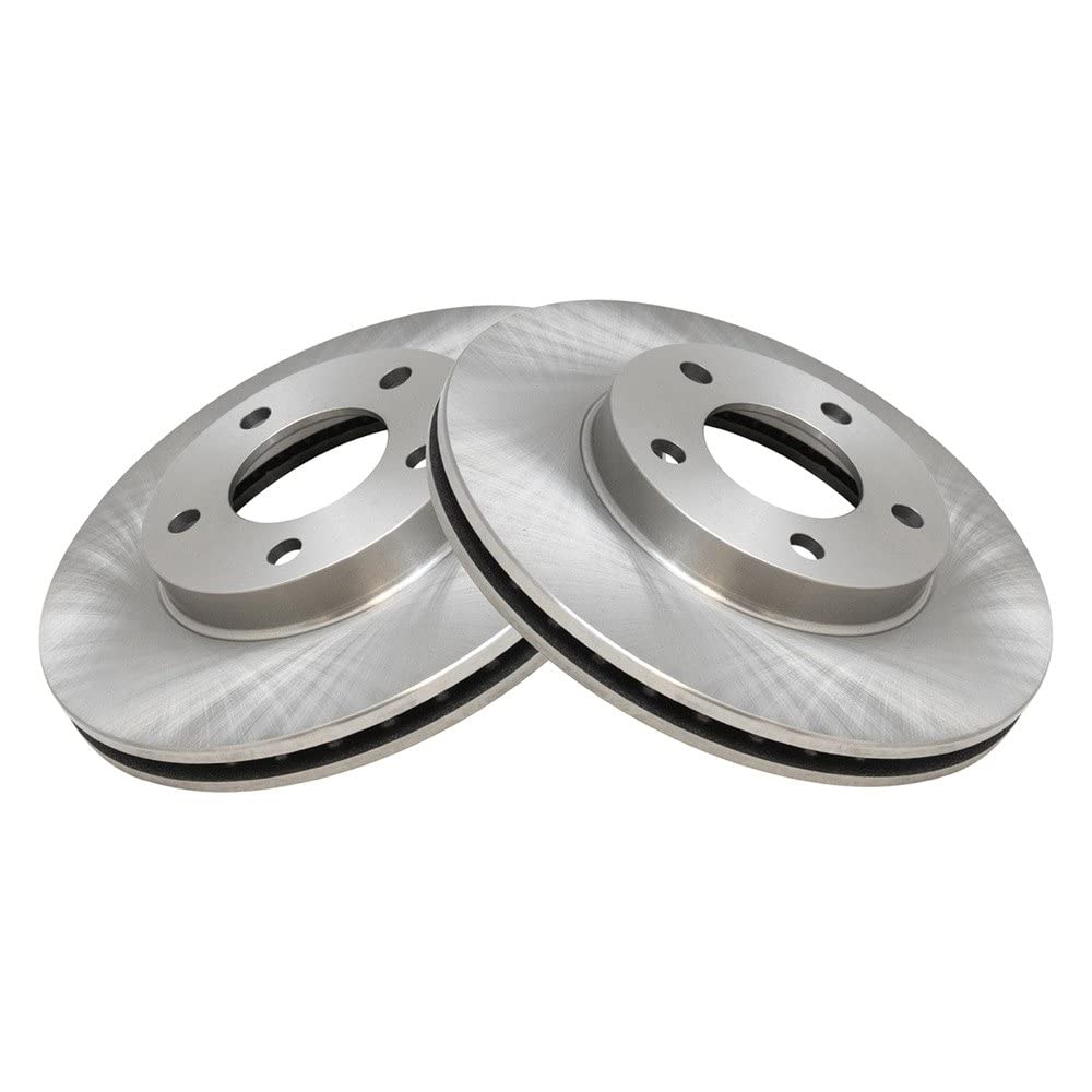 Trq Front Brake Rotors Set Vented Compatible With 2001-2007 Ford Escape 2001-2004 Mazda Tribute 2005-2007 Mercury Mariner