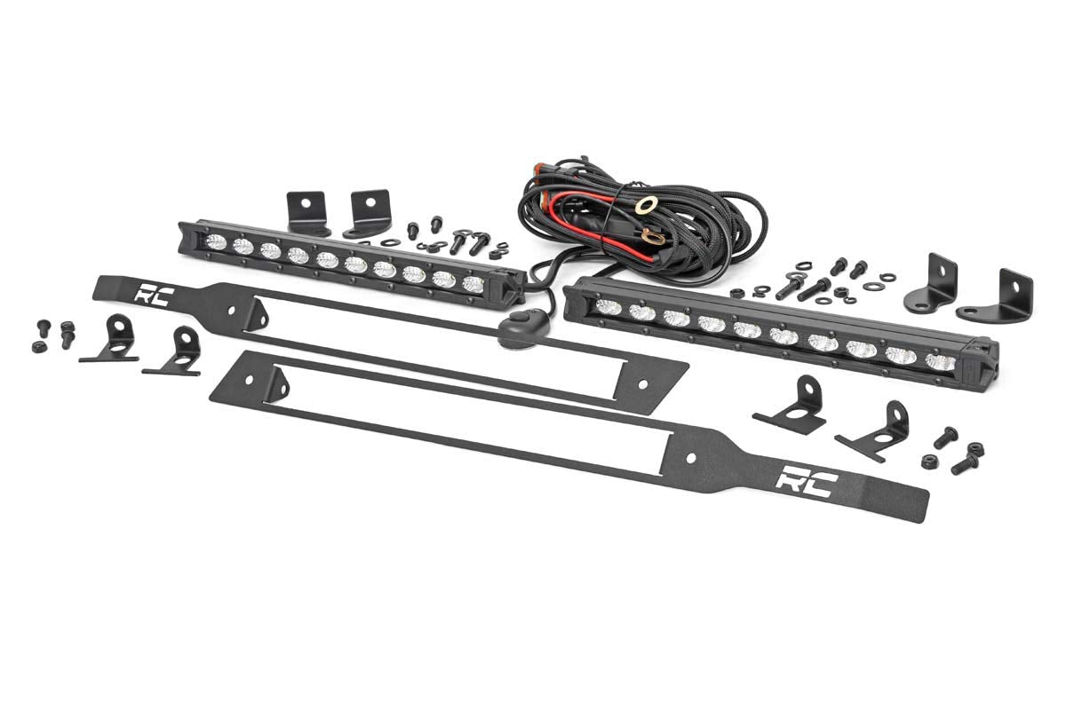 Rough Country 10'' Black Series Led Grille Kit For 19-22 Silverado 1500-70817