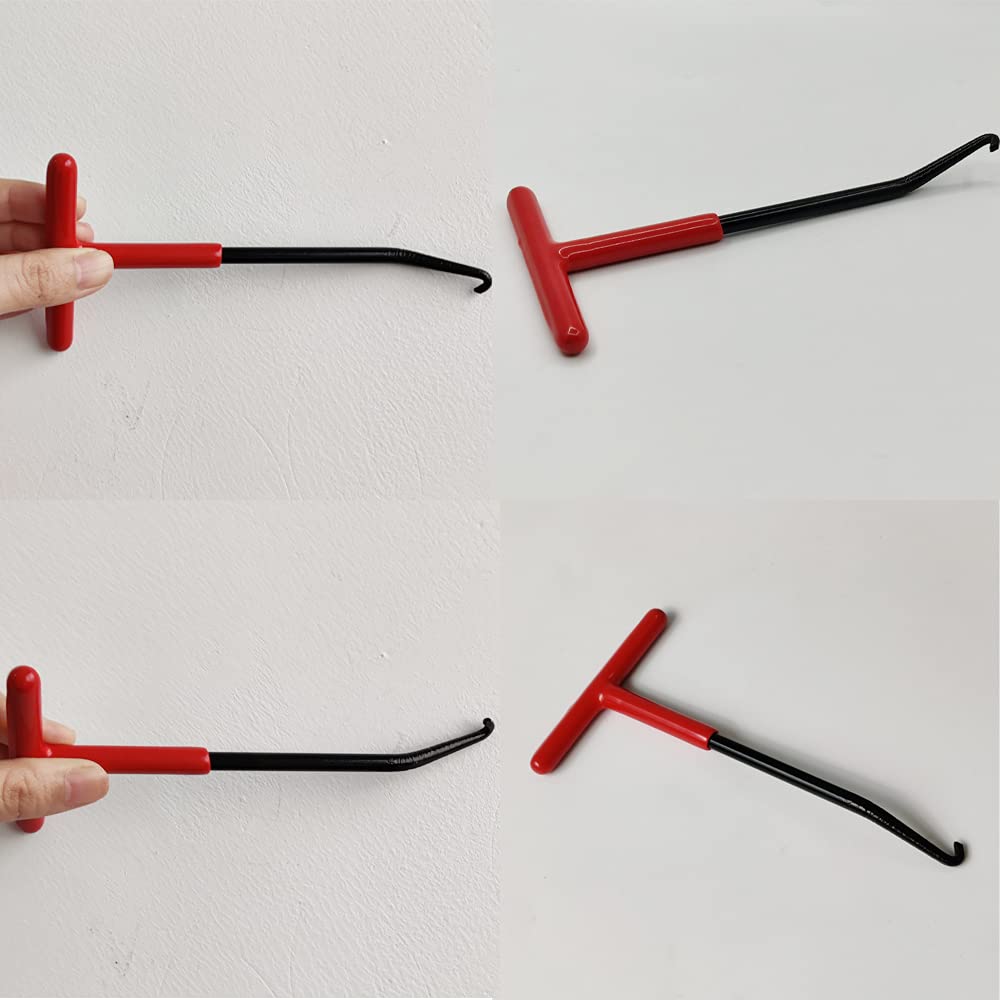 Motorcycle Exhaust Spring Hook, T Shaped Handle Exhaust Pipe Spring Puller Installer Hooks Tool With Rubber Coating For Motorcycle Vehicle Springs Removal, Installation, Adjustment (1Pcs)