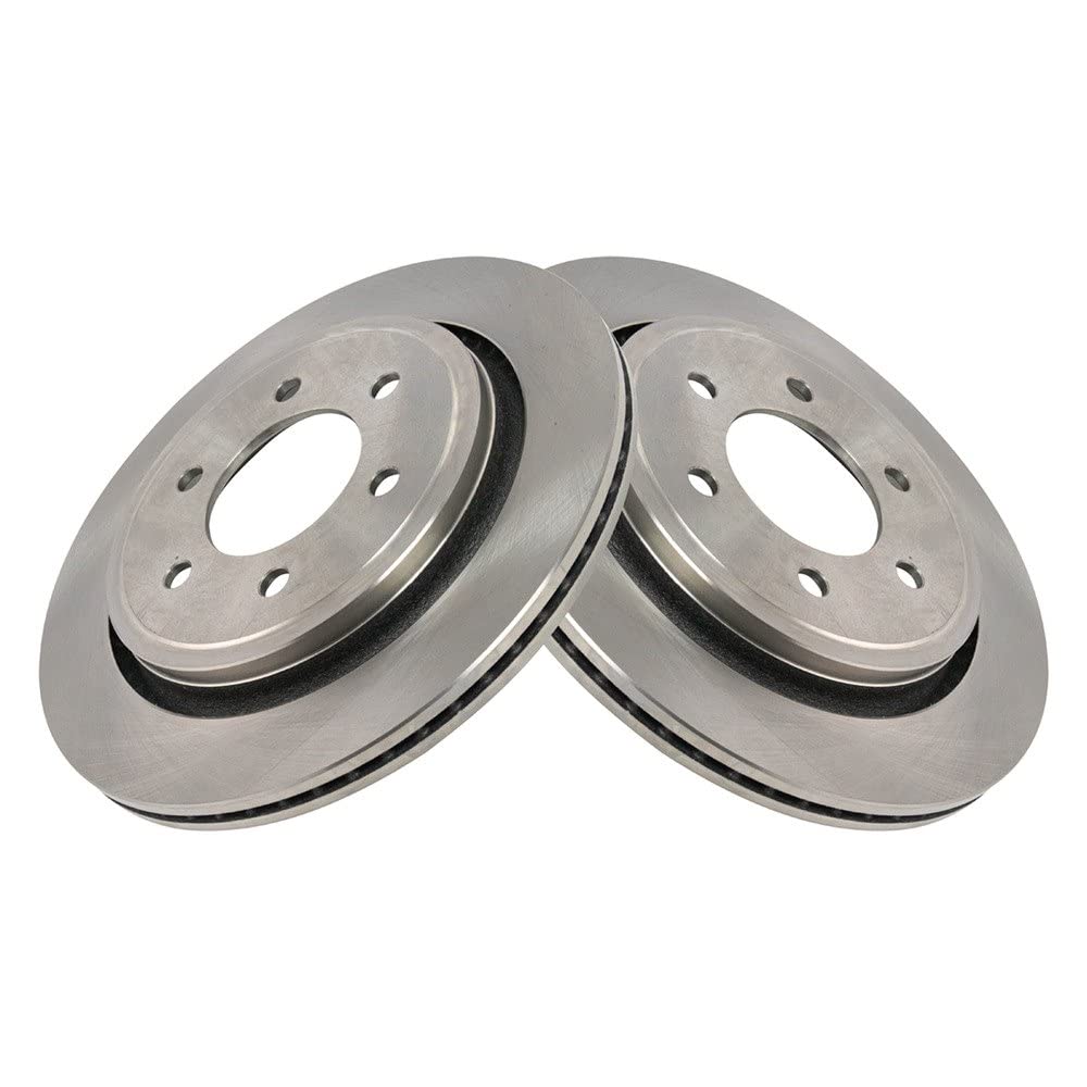 Trq Rear Brake Rotors Set Vented Compatible With 2015-2017 Ford F-150